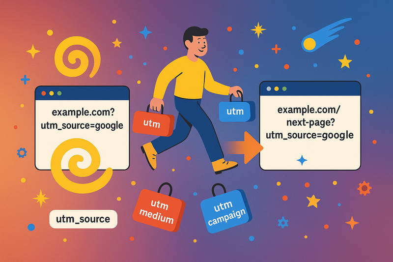 pass UTM parameters between pages